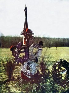 A grave with several French soldiers killed in Esternay during the Battle of the Marne east of Paris, September 1914 by Jules Gervais Courtellemont